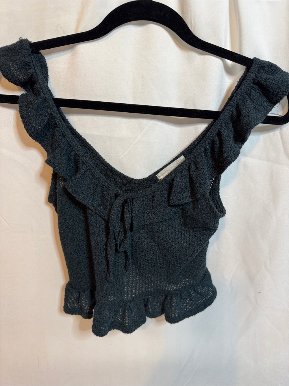 Urban Outfitters Dark Teal Ruffle Knit Camisole
